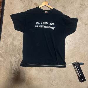 Vintage ThinkGeek 'No, I Will Not Fix Your Computer' T-Shirt XL